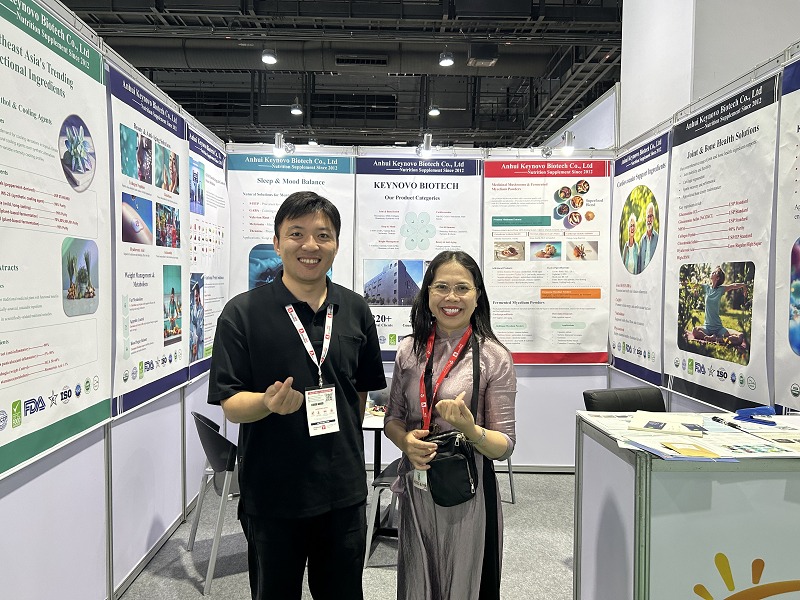 Стенд Keynovo M38 привлекает международных партнеров на выставке Vitafoods Asia 2025